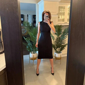 Black Sleeveless Knee Length Dress, Judith and Charles, US 2